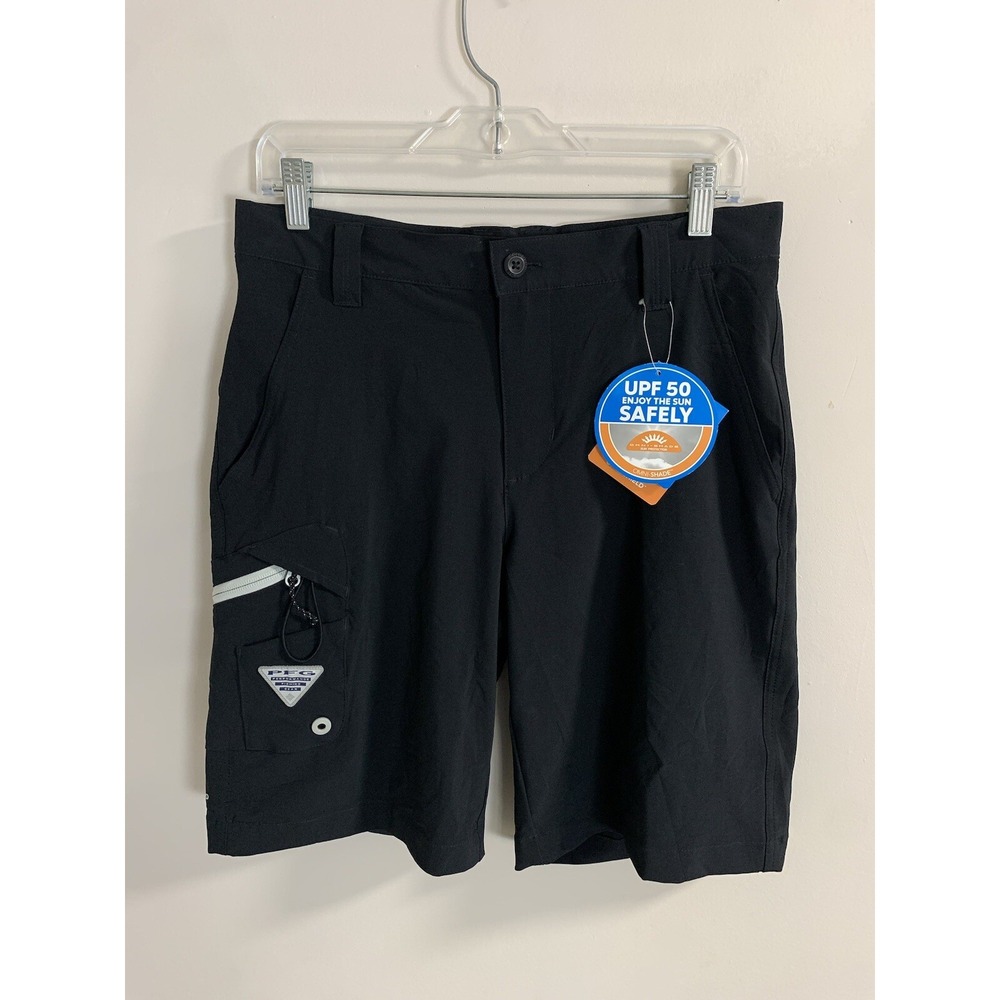 NWT Columbia PFG Shorts Men's Size 30x10 Terminal Tackle Omni Shade Black Cargo